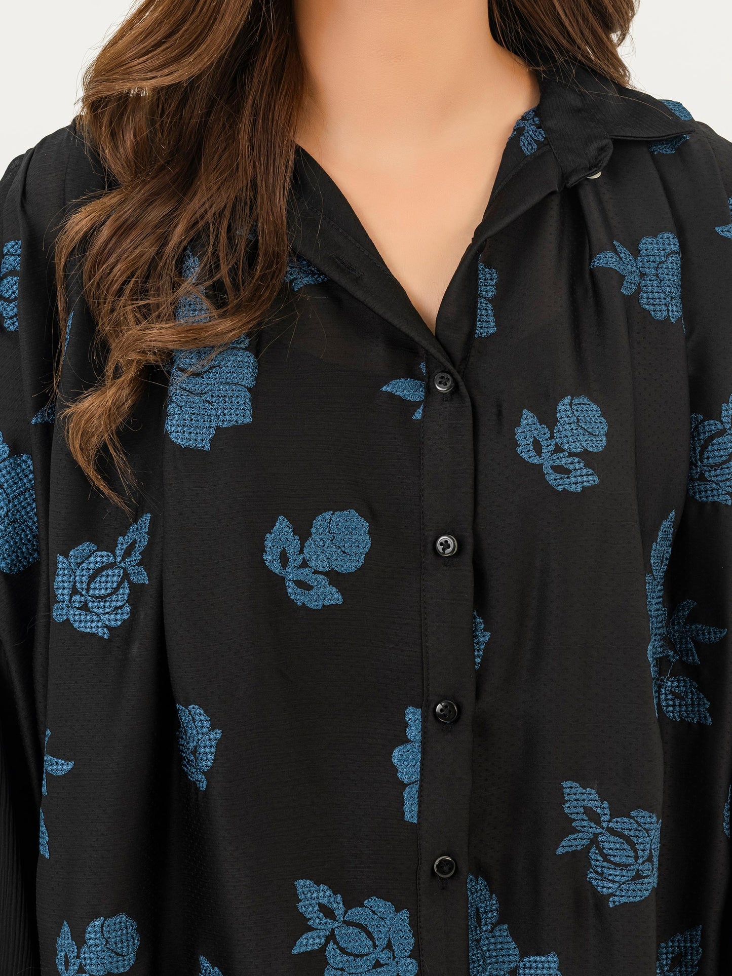 Chiffon Top-Embroidered