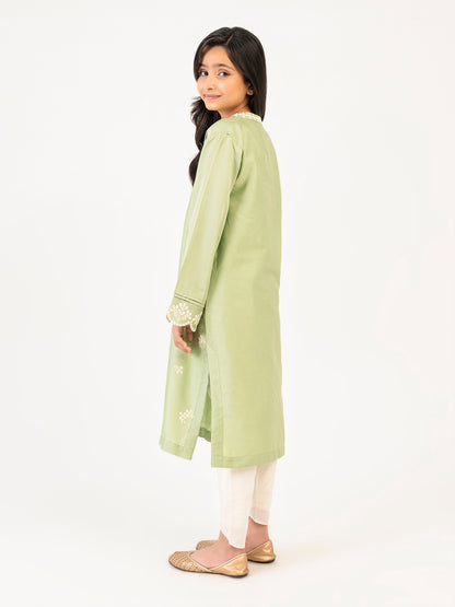 Satin Shirt-Embroidered