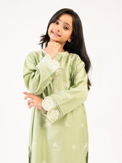 Satin Shirt-Embroidered