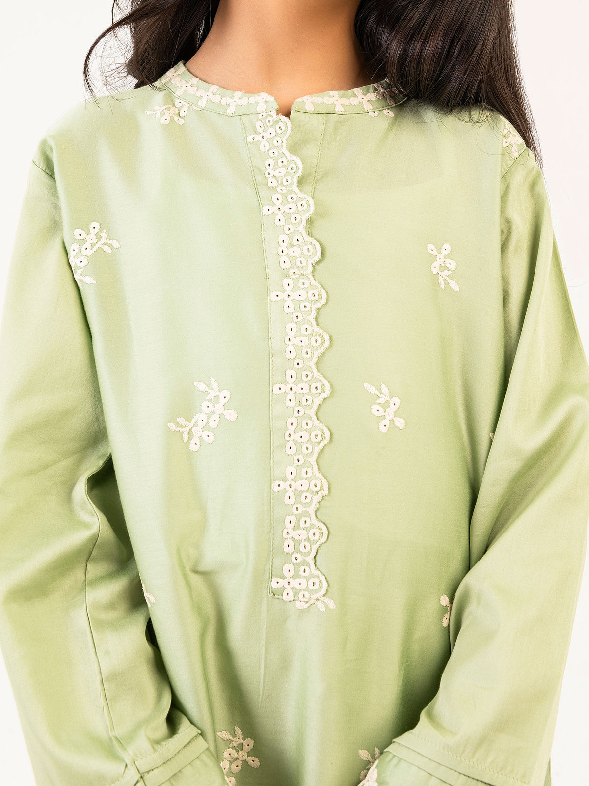 Satin Shirt-Embroidered