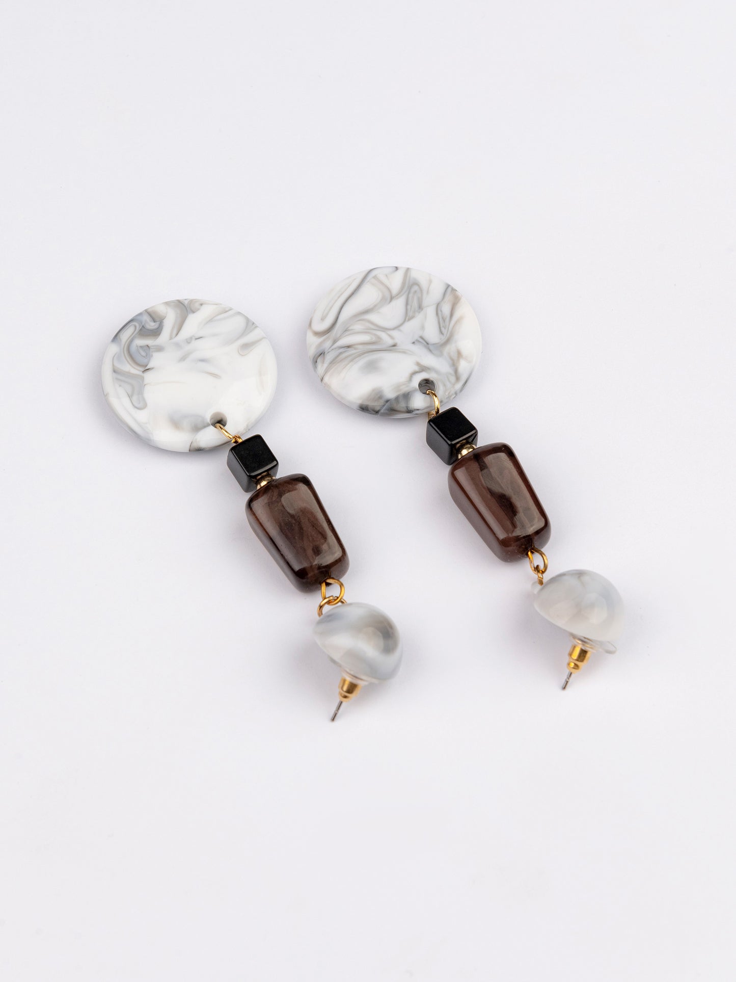 Geometric Marble Earrings