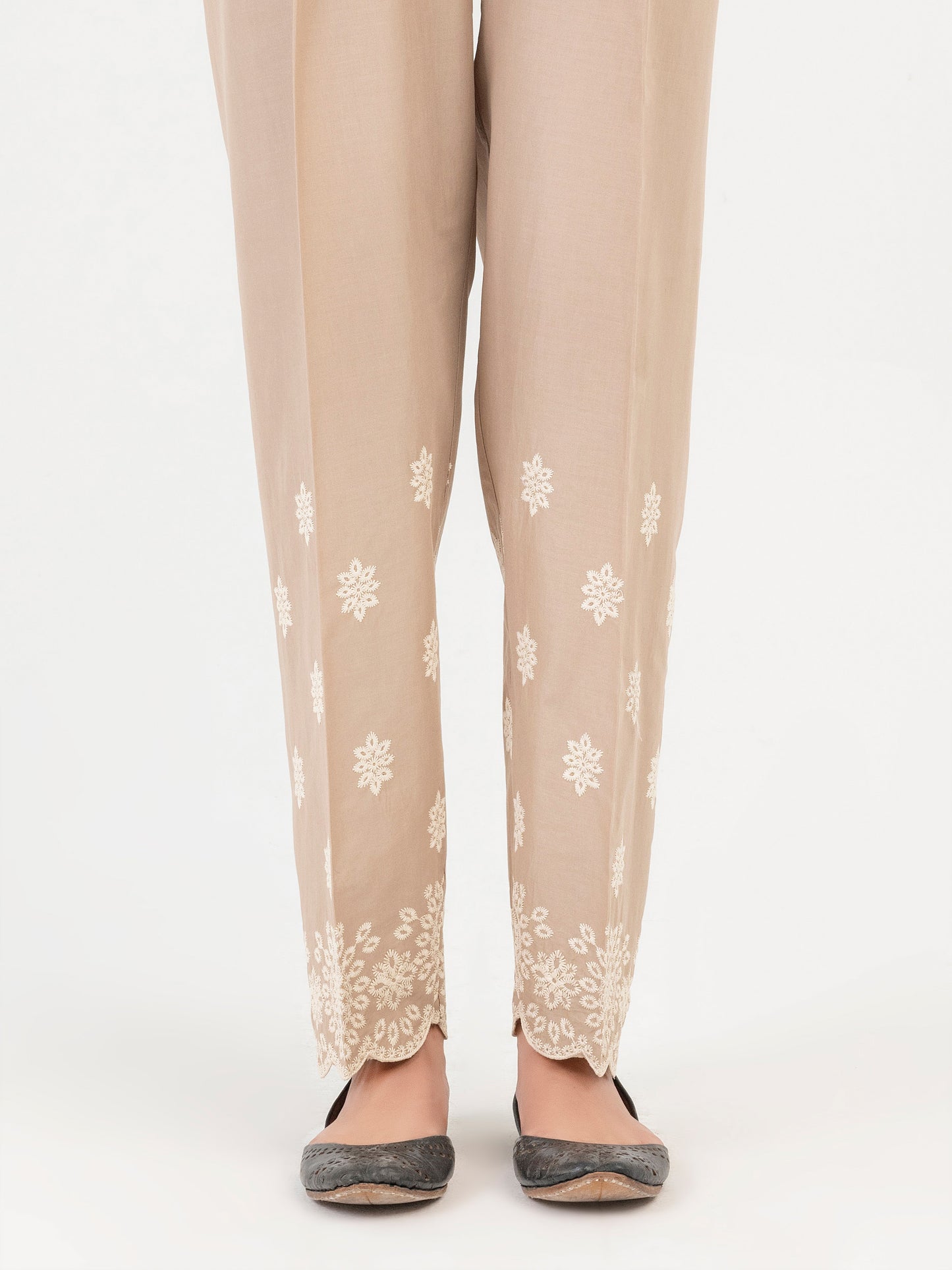 Cambric Trouser-Embroidered (Pret)