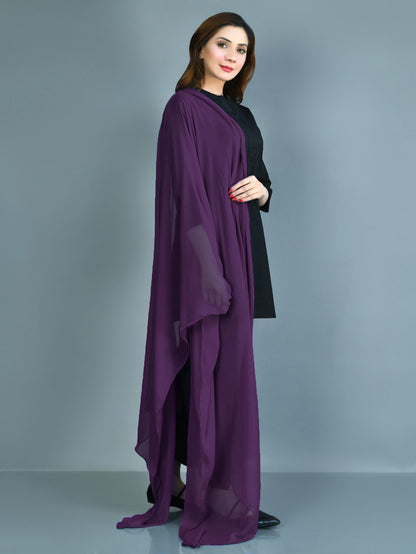 Chiffon Dupatta - Purple