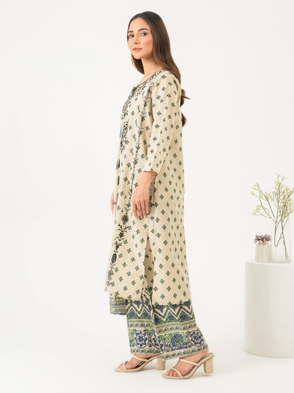 3 Piece Lawn Suit-Embroidered (Pret)