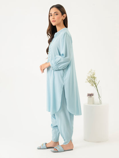 2 Piece Viscose Suit-Dyed(Pret)