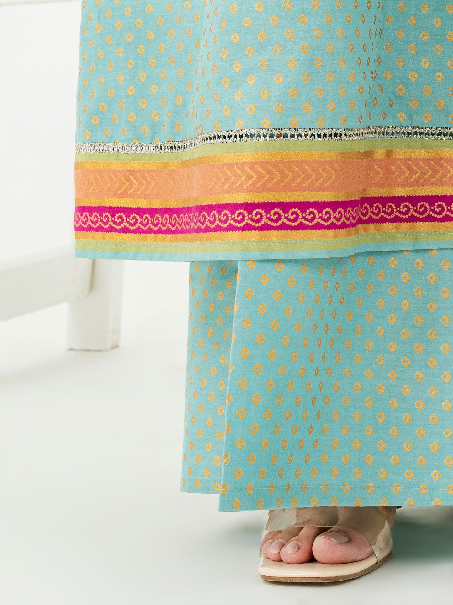 2 Piece Satin Suit-Embroidered (Pret)