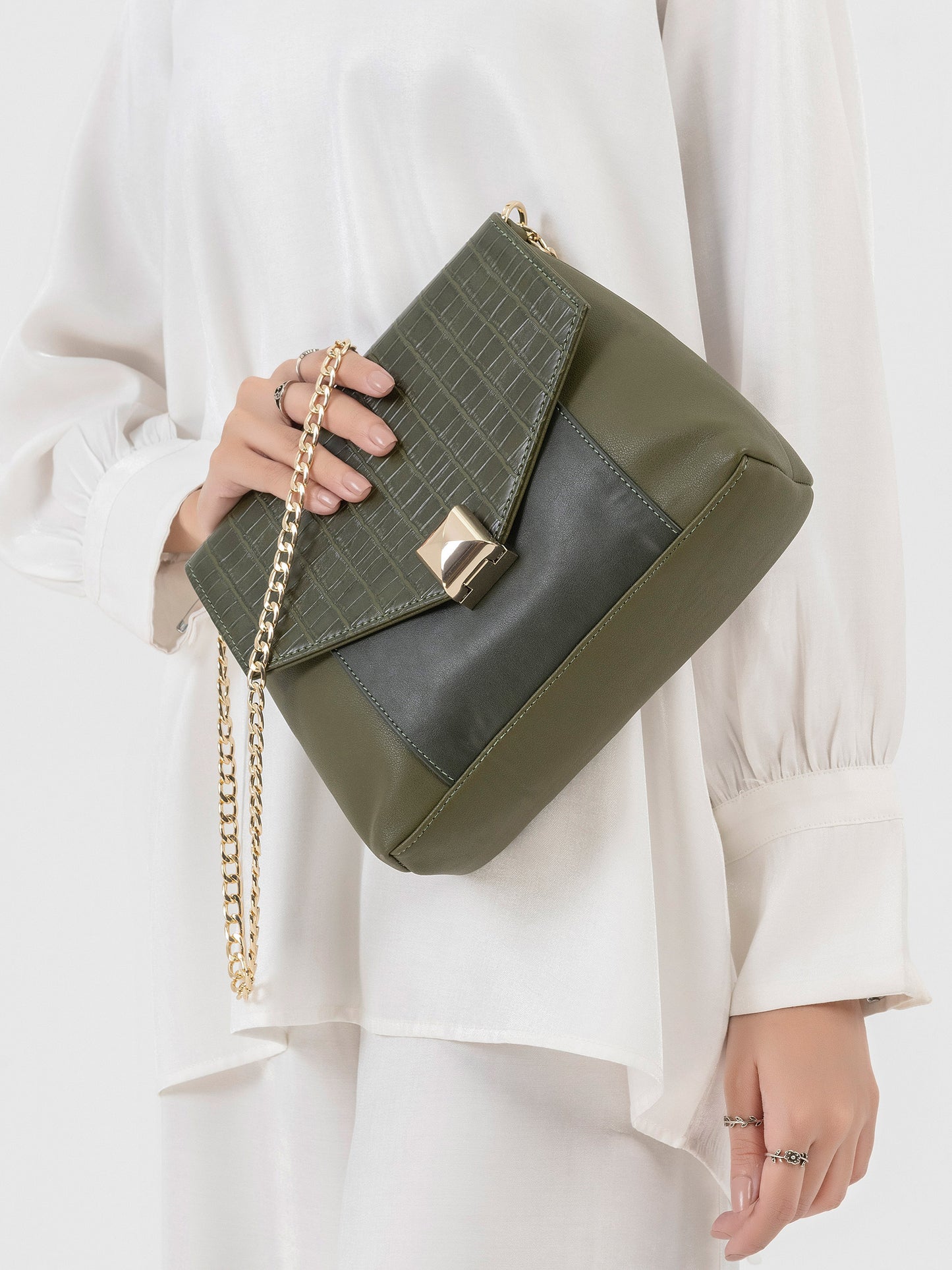 Snake Textured Handbag