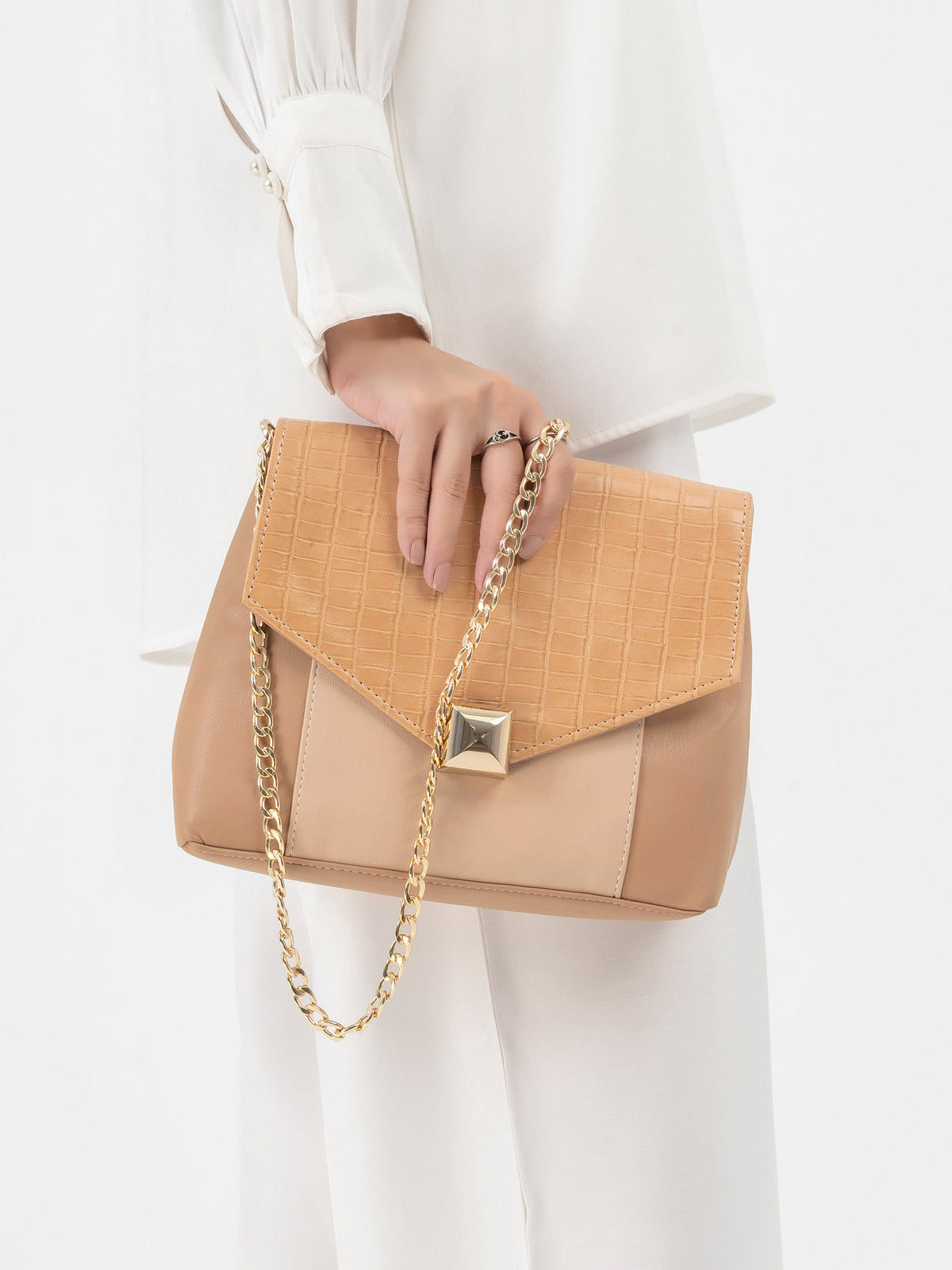 Snake Textured Handbag