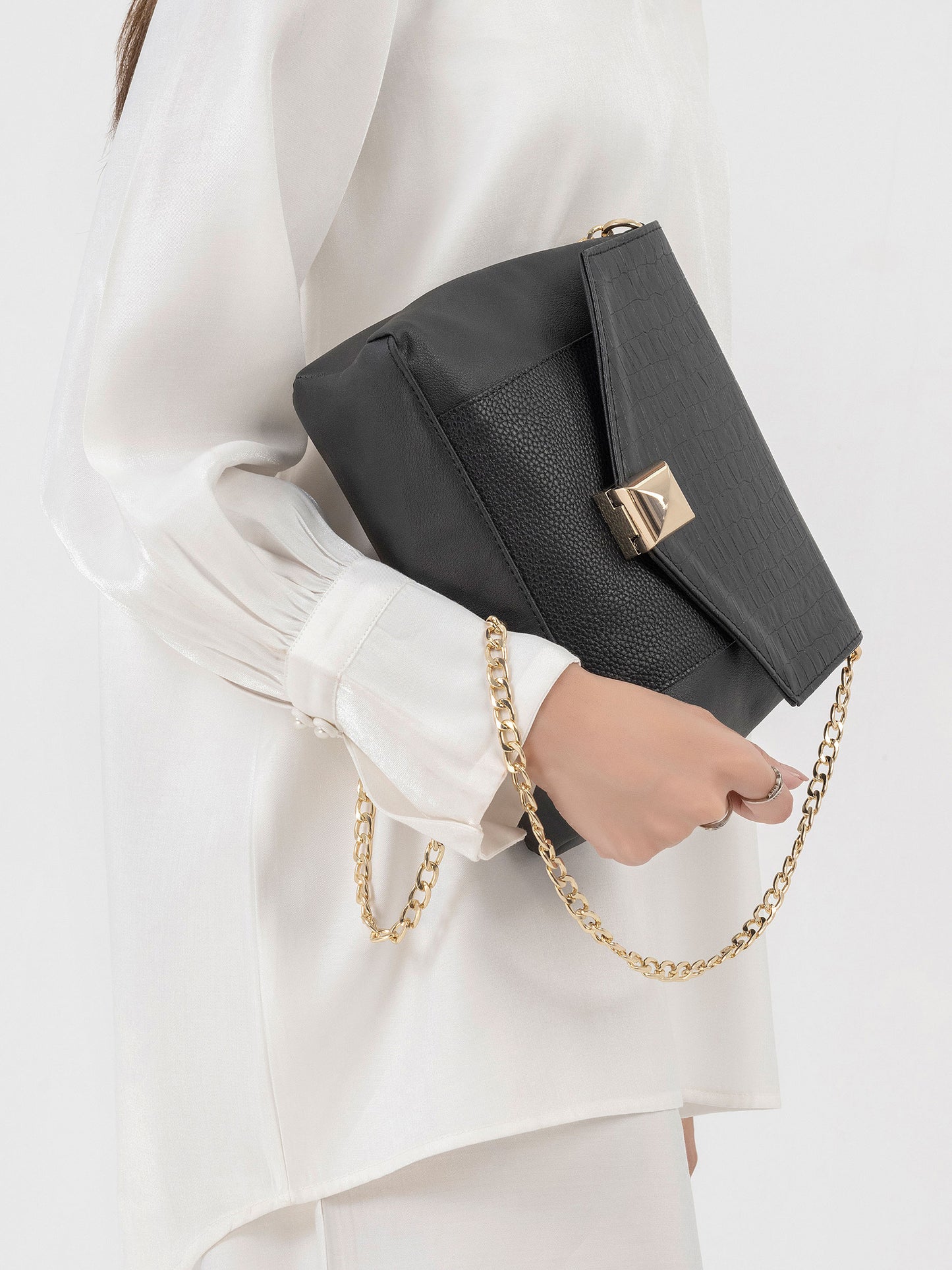Snake Textured Handbag