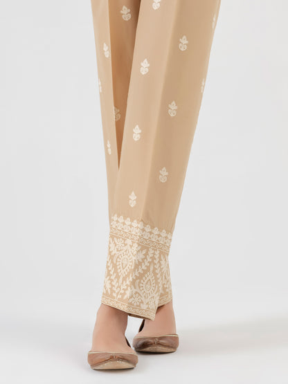 Embroidered Cambric Trouser (Pret)