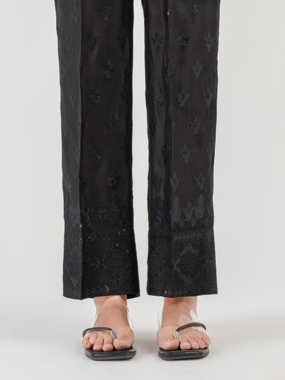 Embellished Raw Silk Trouser (Pret)