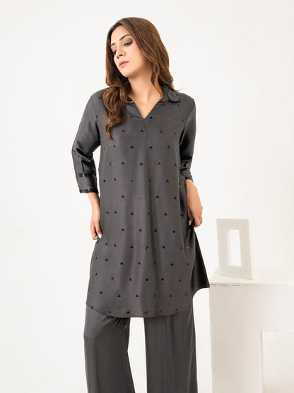 Embellished Satin Co-Ord Set