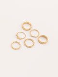 metallic-gold-ring-set