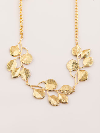 metallic-leaf-necklace