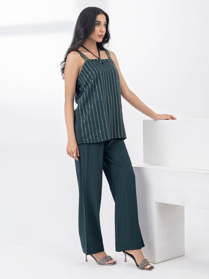 Silk Co-Ord Set- Embroidered