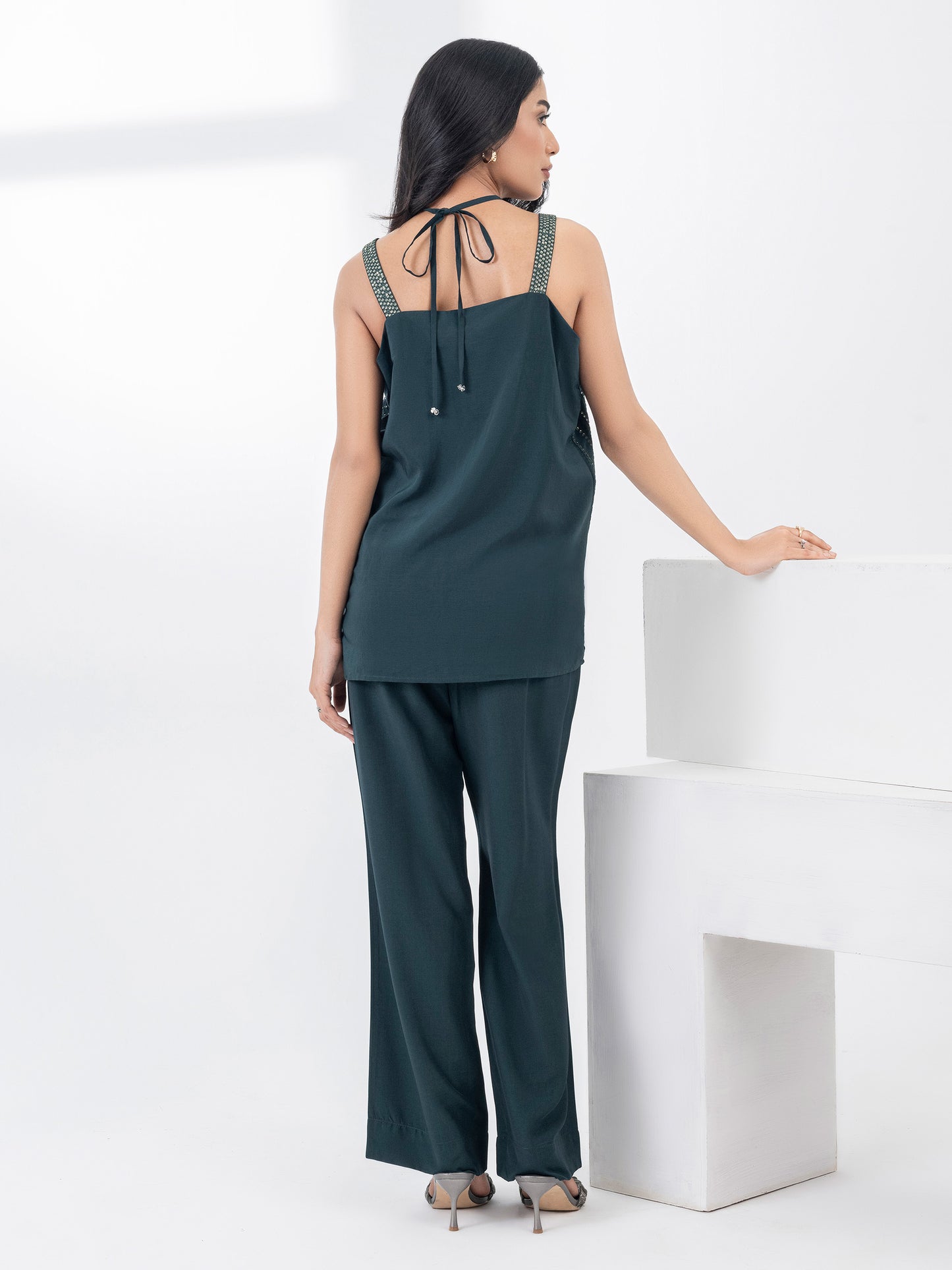 Silk Co-Ord Set- Embroidered
