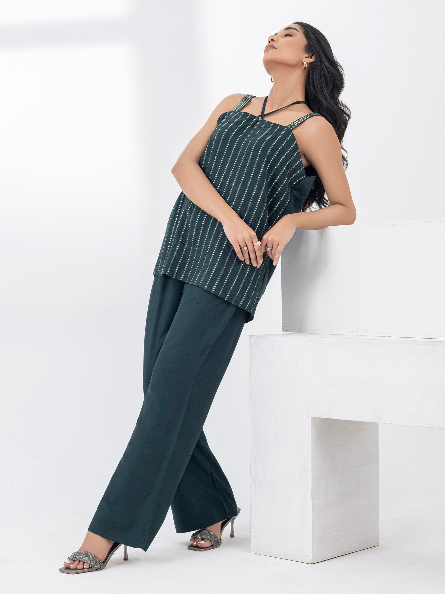 Silk Co-Ord Set- Embroidered