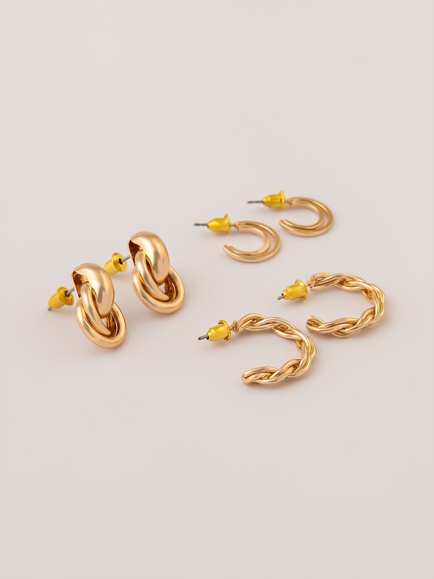Classic Gold Earrings Set