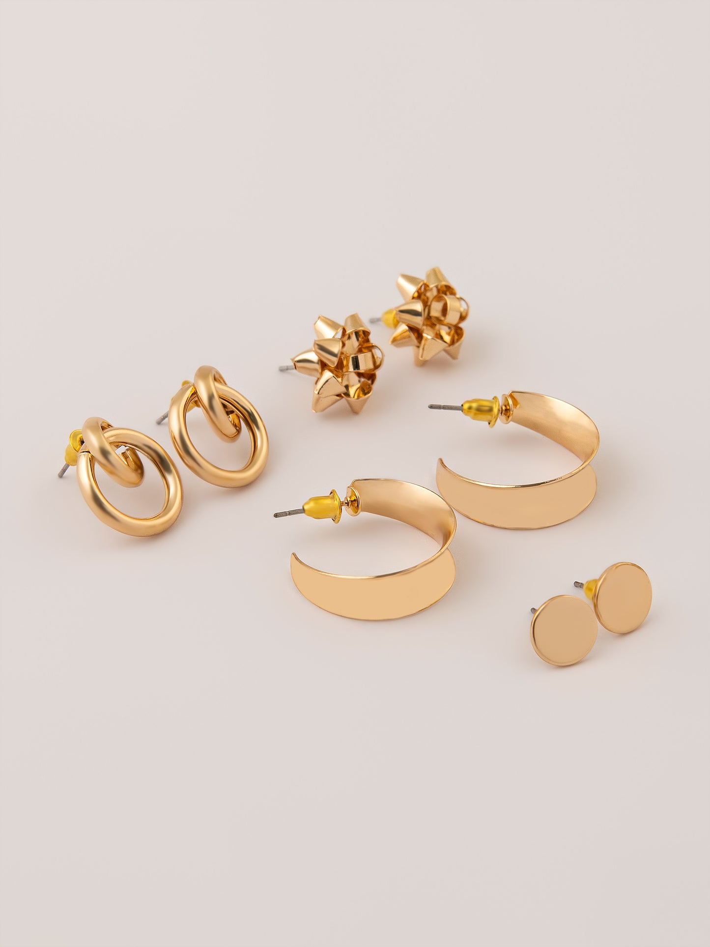 Vintage Gold Earrings Set