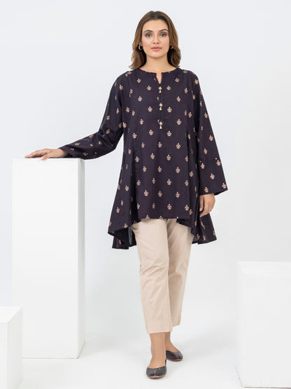 Khaddar Kurti-Paste Print(Pret)