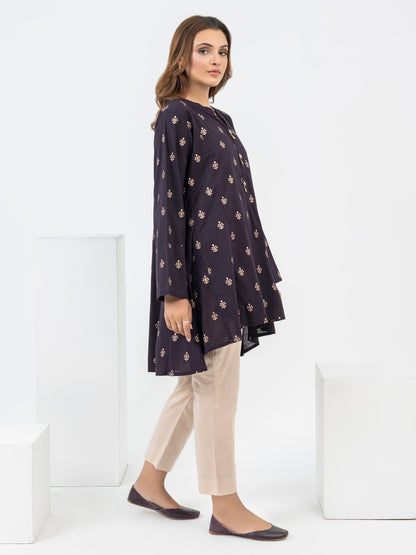 Khaddar Kurti-Paste Print(Pret)