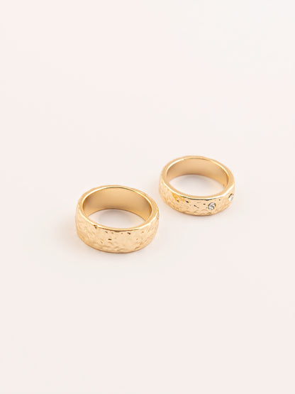 Classic Geometric Rings Set