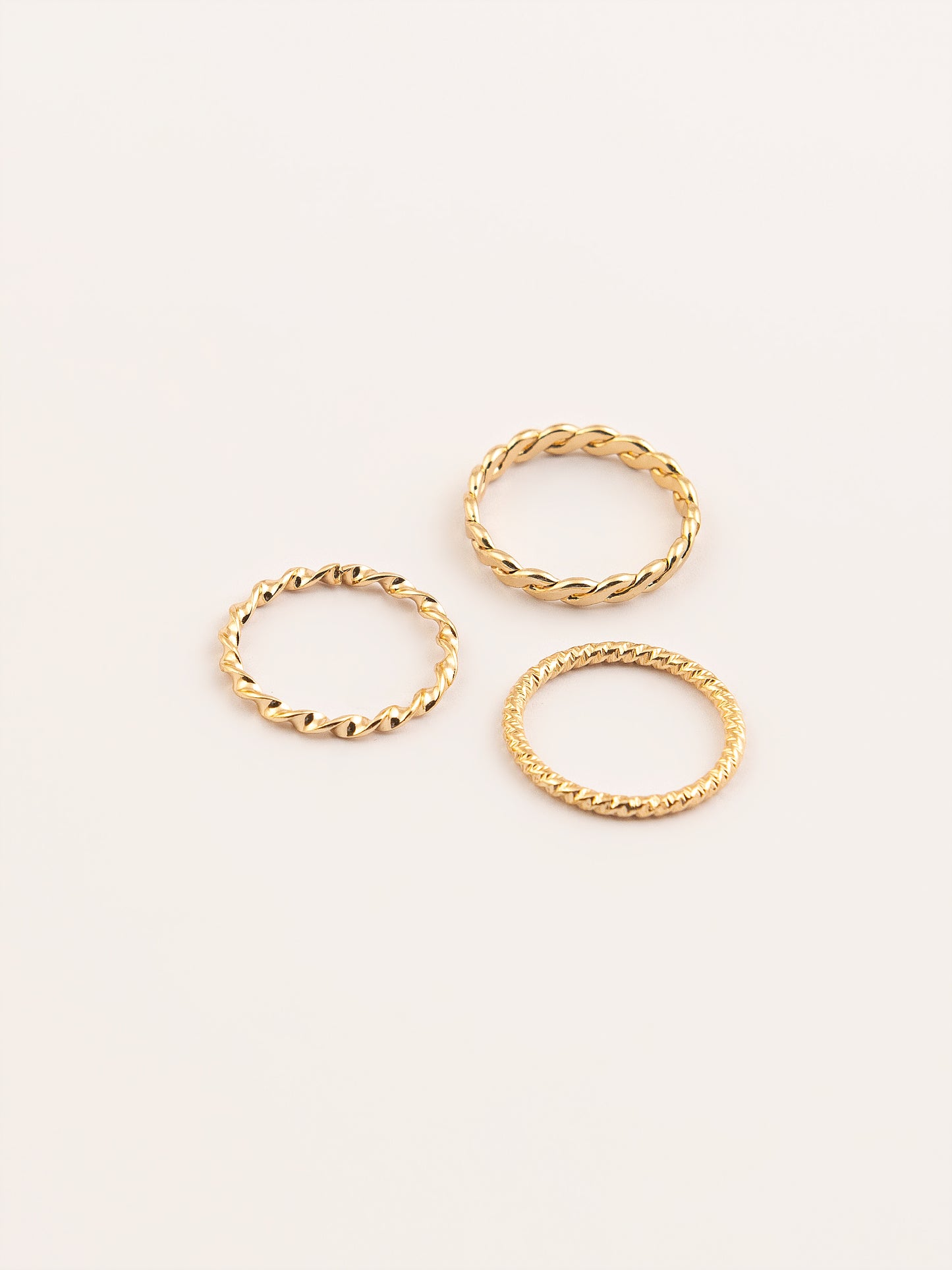 Gold Ring Bands Set