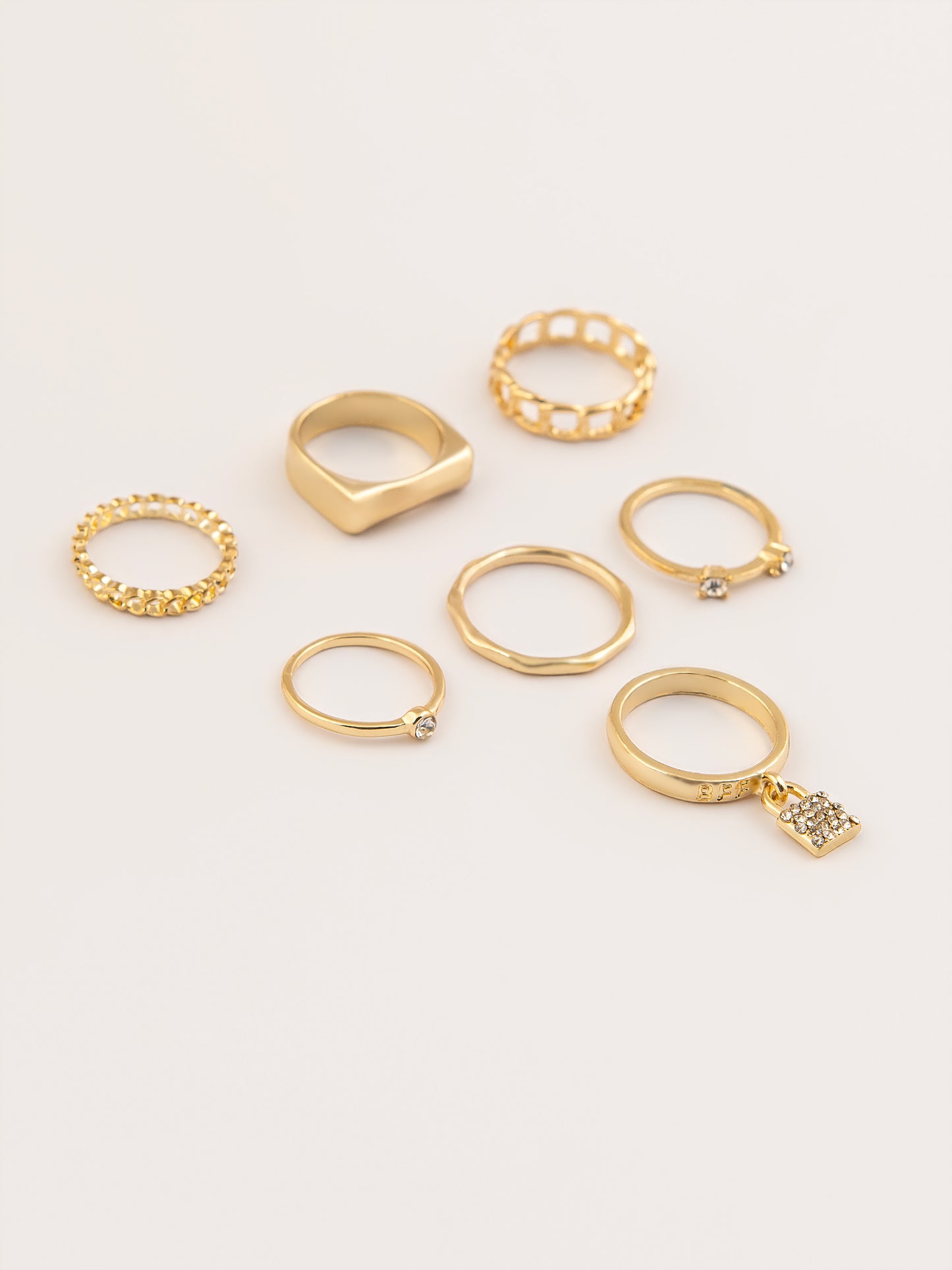 Gold Embellished Ring Set