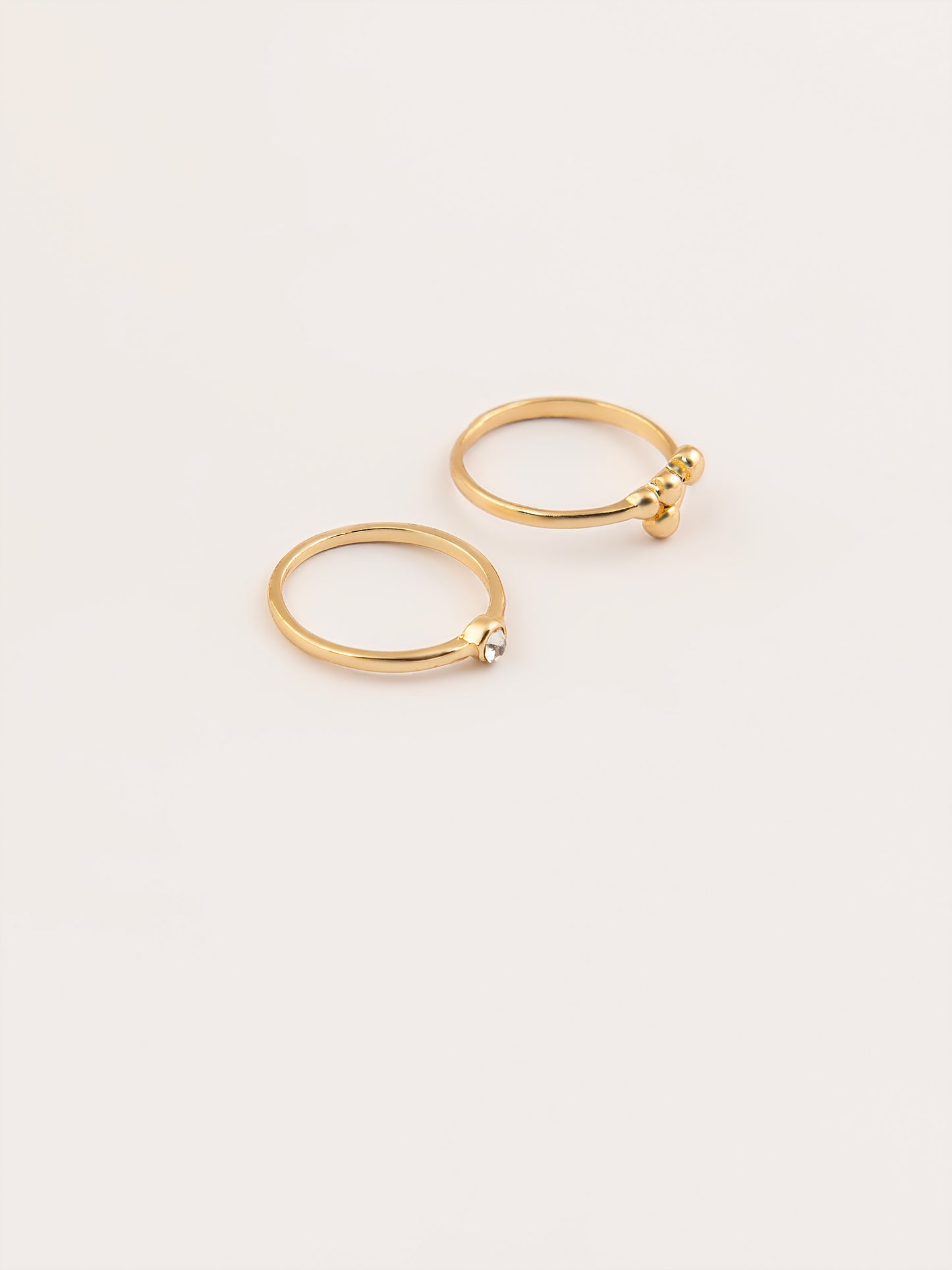 Metallic Bold Ring Set