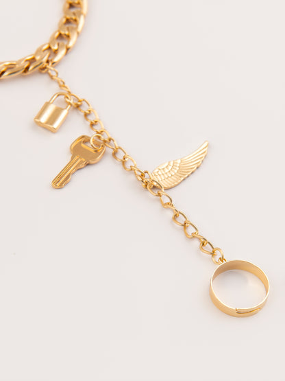 Metallic Charm Bracelet
