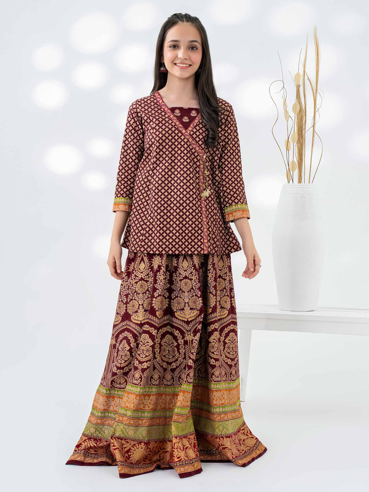2 Piece Cambric Suit-Paste Print