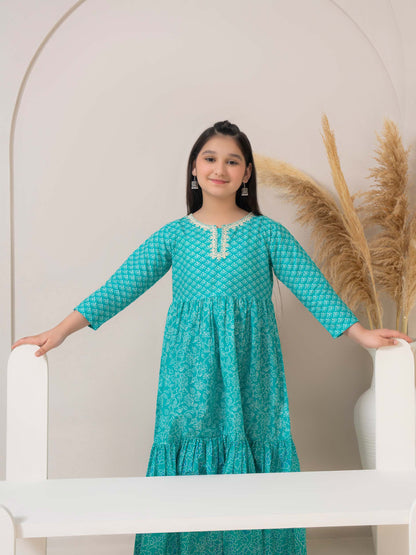 Lawn Frock-Embroidered