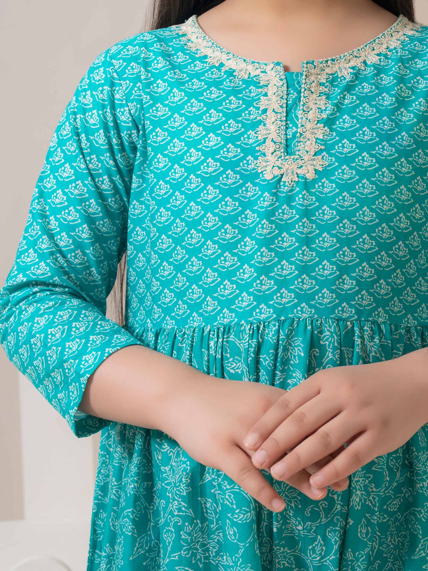 Lawn Frock-Embroidered