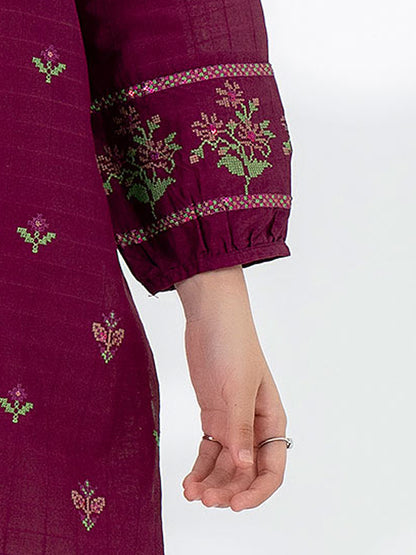 2 Piece Cambric Suit-Embroidered