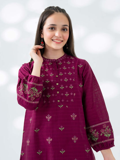 2 Piece Cambric Suit-Embroidered