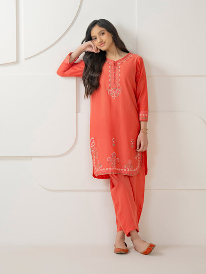 2 Piece Lawn Suit-Embroidered