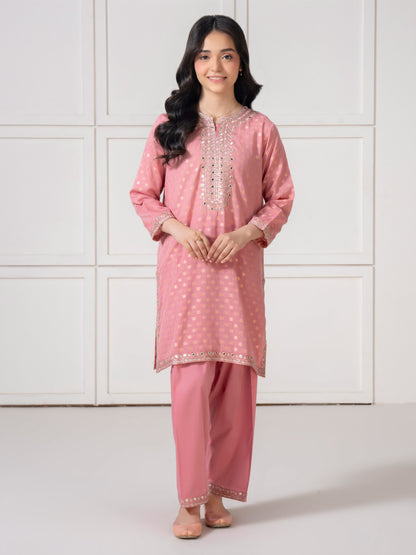 2 Piece Jacquard Suit-Embroidered