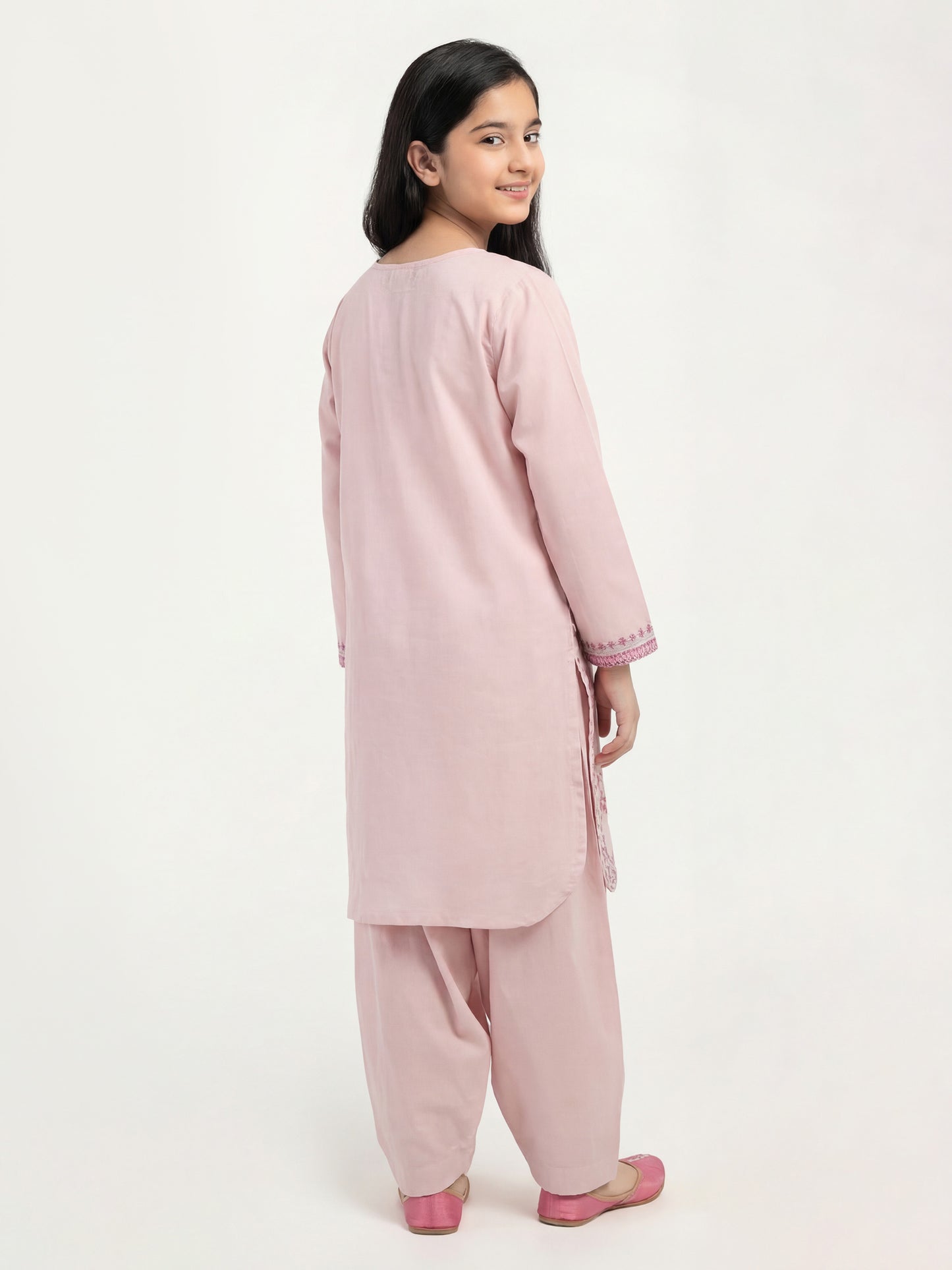 2 Piece Dobby Suit- Embroidered (Pret)