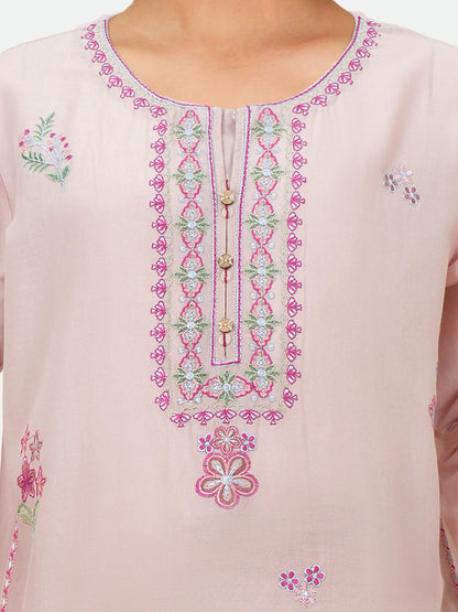 2 Piece Dobby Suit- Embroidered (Pret)