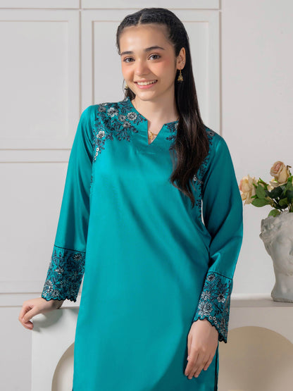 2 Piece Silk Suit-Embroidered