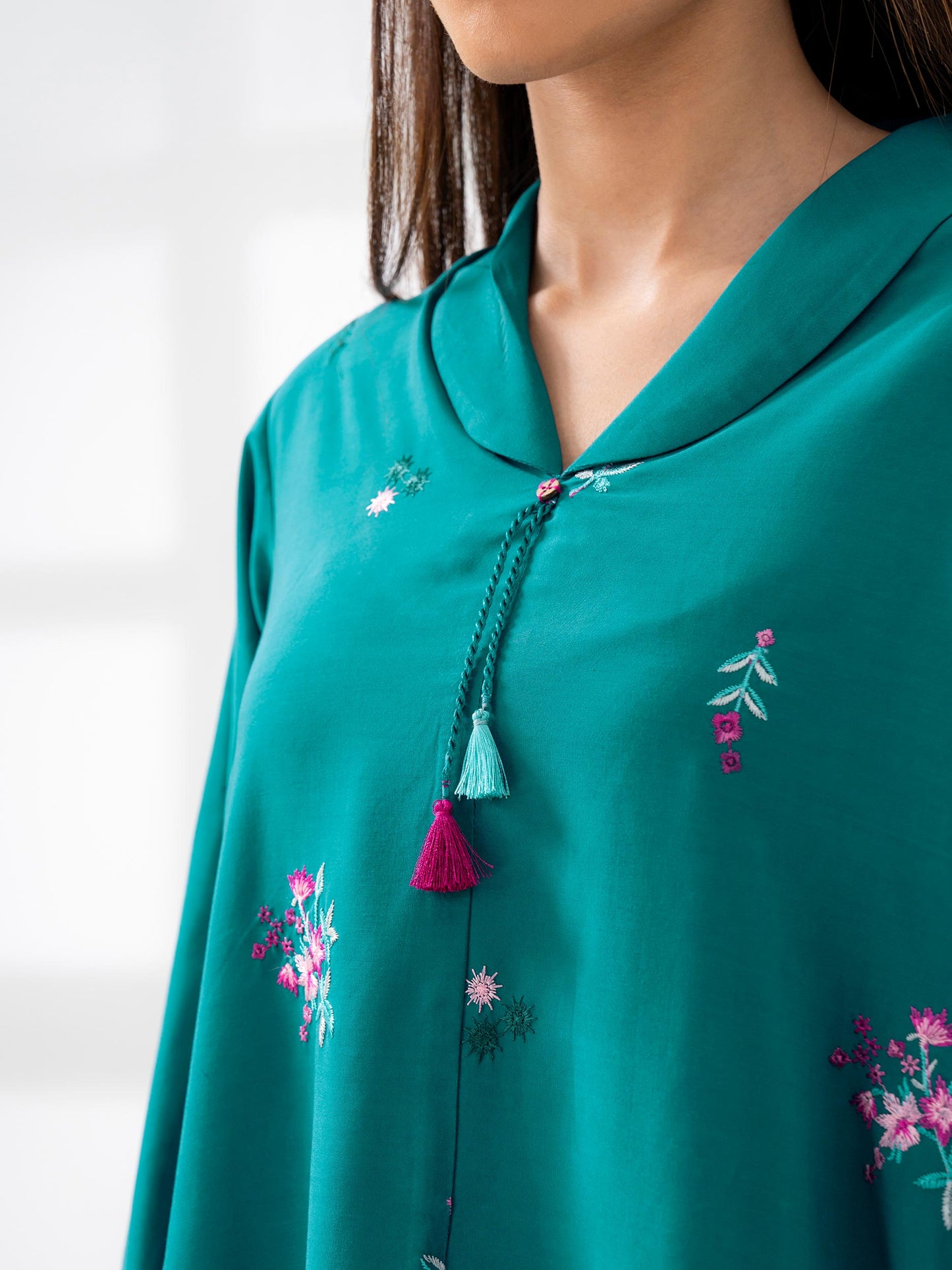 2 Piece Linen Suit-Embroidered (Pret)