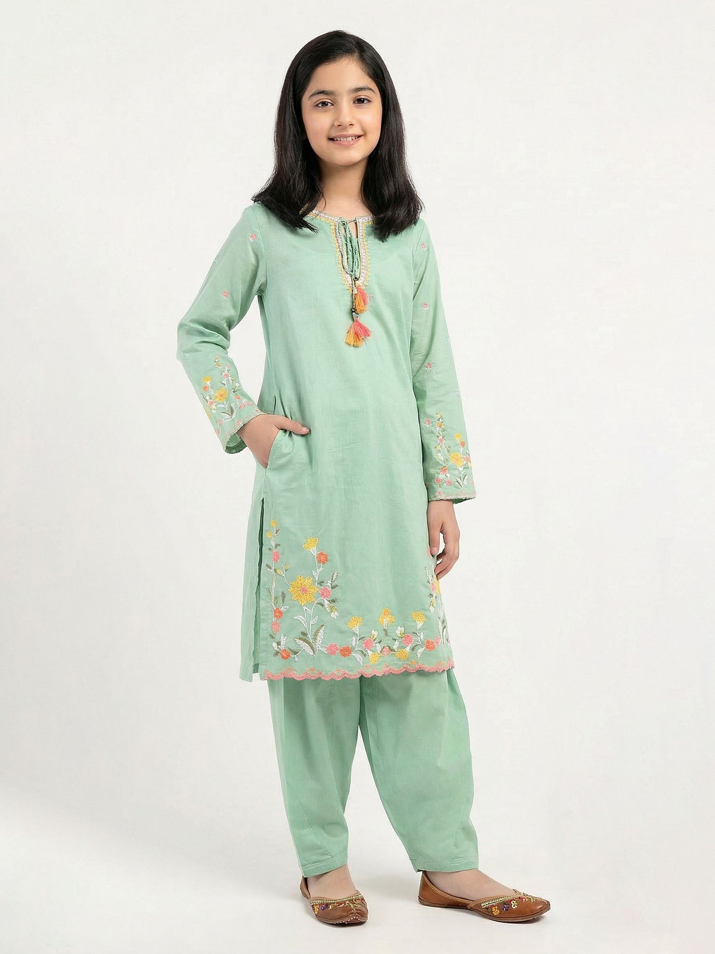 2 Piece Lawn Suit- Embroidered (Pret)