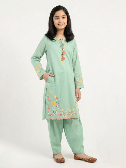 2 Piece Lawn Suit- Embroidered (Pret)