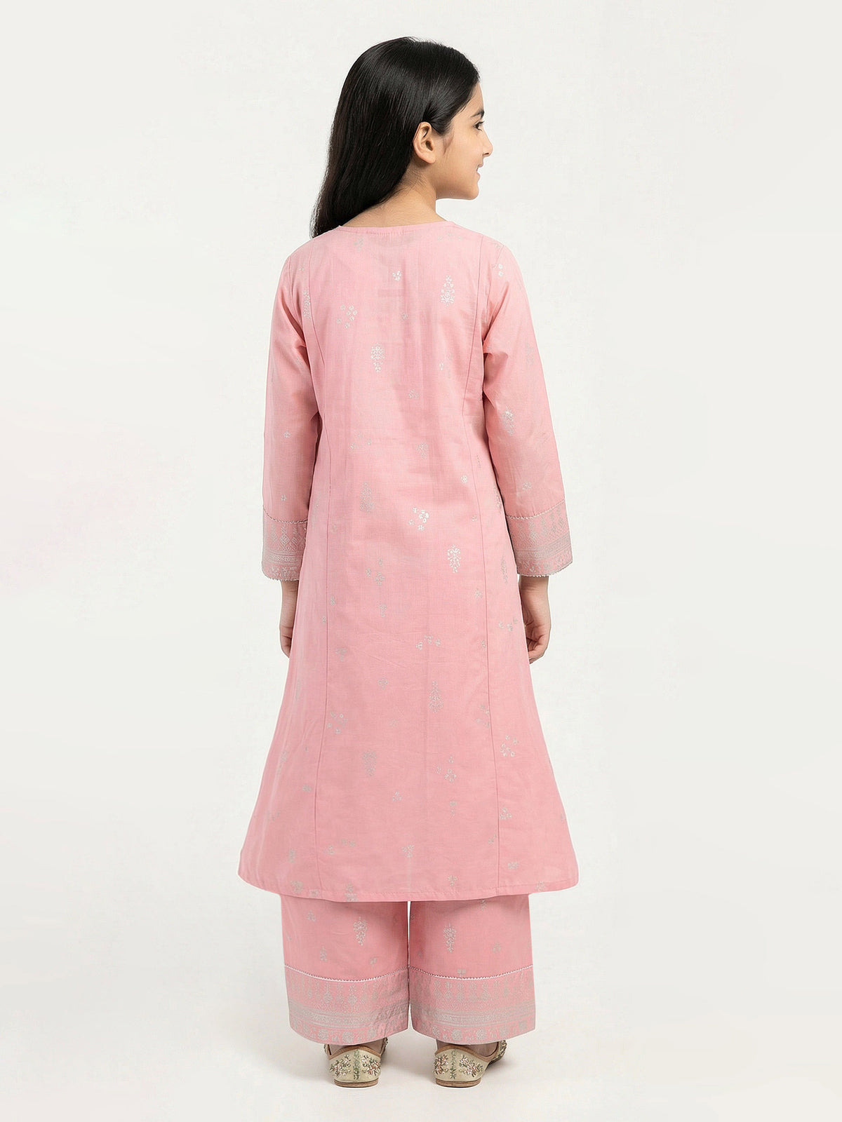 2 Piece Lawn Slub Suit- Embroidered (Pret)