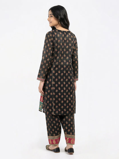 2 Piece Lawn Texture Suit- Embroidered (Pret)