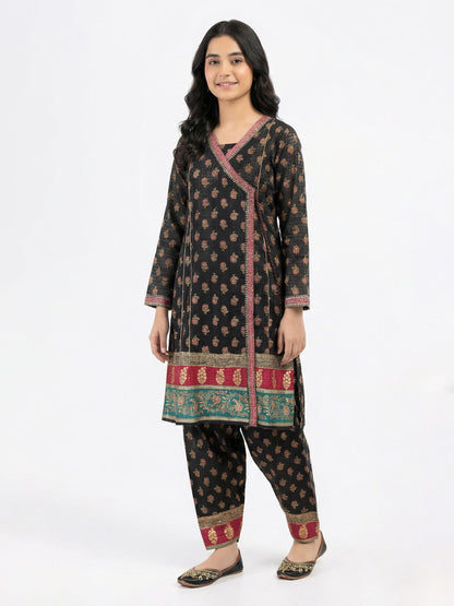 2 Piece Lawn Texture Suit- Embroidered (Pret)