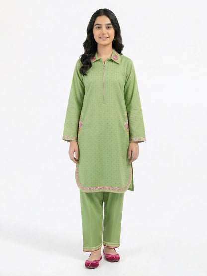 2 Piece Lawn Texture Suit- Embroidered (Pret)