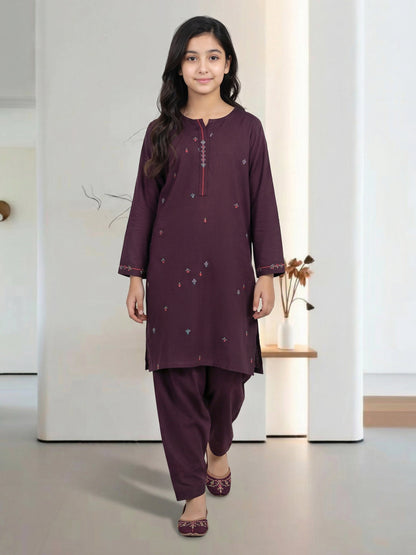 2 Piece Viscose Lawn Suit - Embroidered (Pret)
