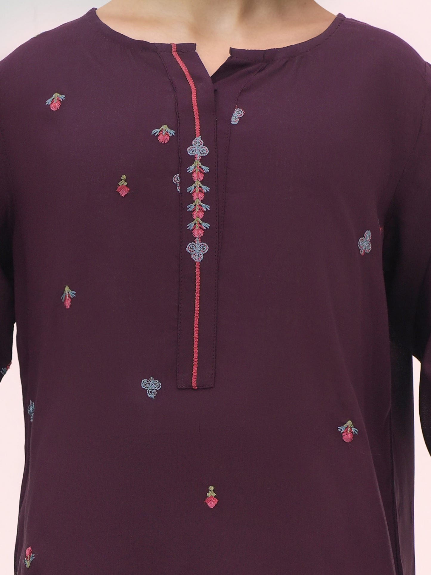 2 Piece Viscose Lawn Suit - Embroidered (Pret)