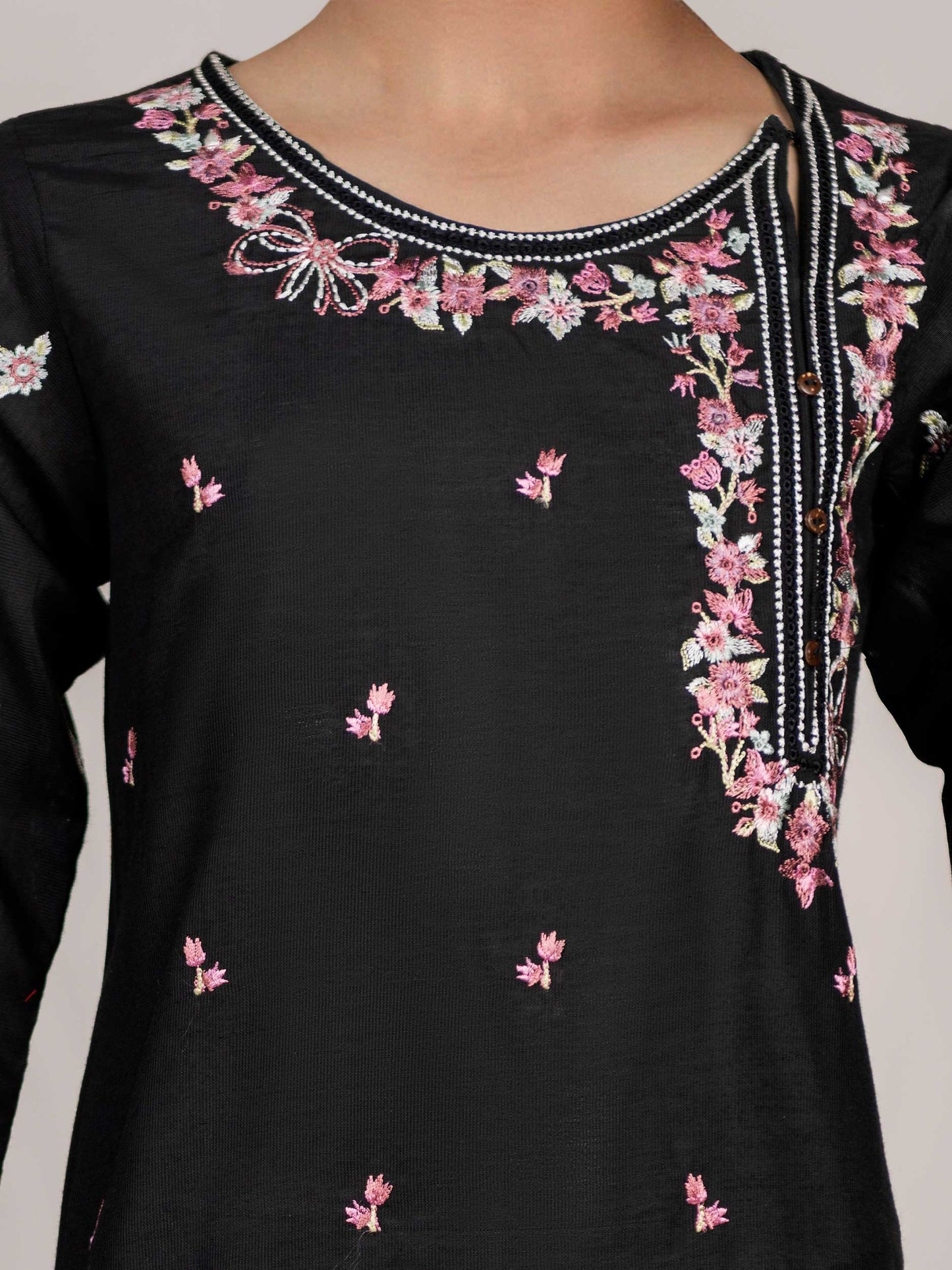 2 Piece Cotton Net Suit- Embroidered (Pret)